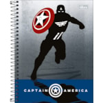 Caderno 10 Matérias Avengers Heróis Espiral Capa Dura Tilibra 160 Fls