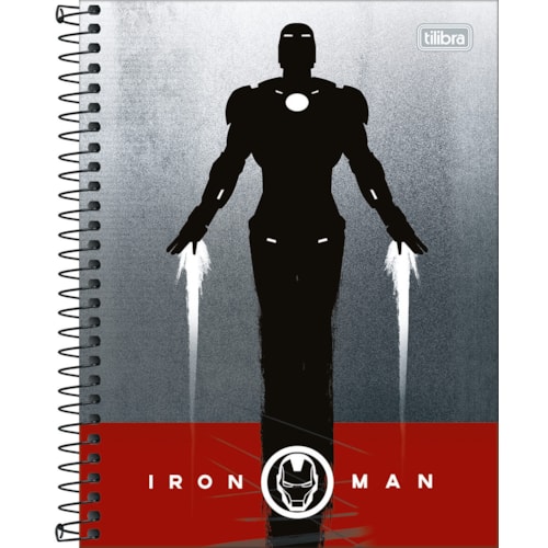 Caderno 10 Matérias Avengers Heróis Espiral Capa Dura Tilibra 160 Fls