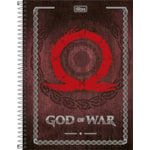 Caderno 10 MT God of War Capa Dura Universitário Tilibra 200 Folhas