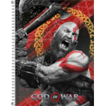 Caderno 10 MT God of War Capa Dura Universitário Tilibra 200 Folhas