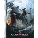 Caderno 10 MT God of War Capa Dura Universitário Tilibra 200 Folhas