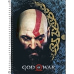 Caderno 10 MT God of War Capa Dura Universitário Tilibra 200 Folhas