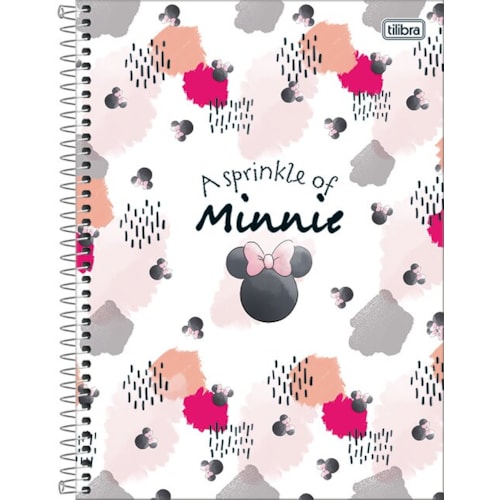 Caderno 10 MT Minnie Light Espiral Universitário Tilibra 160 FLS