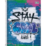 Caderno 10 MT Tilibra Espiral Capa Dura Universitário Graffiti 160Fls