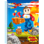 Caderno Brochura São Domingos Pixel Craft Capa Dura 80 Folhas