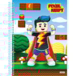 Caderno Brochura São Domingos Pixel Craft Capa Dura 80 Folhas