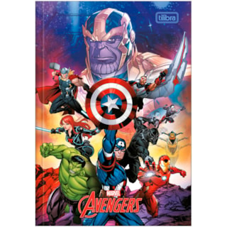 Caderno Brochura Tilibra Avengers 1/4 Capa Dura 48 Folhas