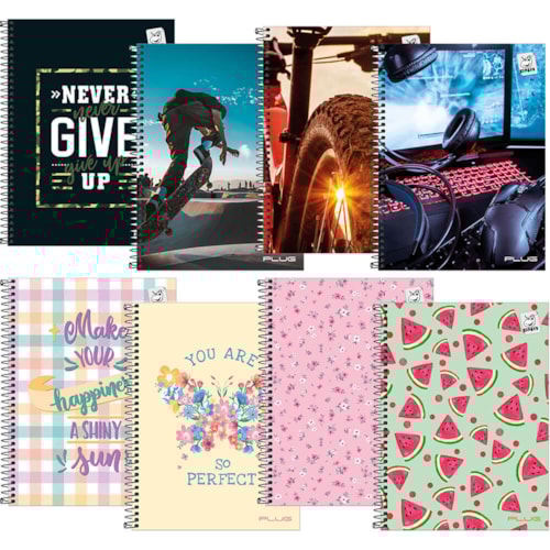 Caderno DNA 1/4 Capa Dura Espiral 96Fl