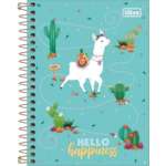 Caderno Espiral Capa Dura 1/4 Hello! Tilibra 80 Folhas