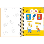 Caderno Espiral Capa Dura 1/4 Simpsons Tilibra 80 Folhas