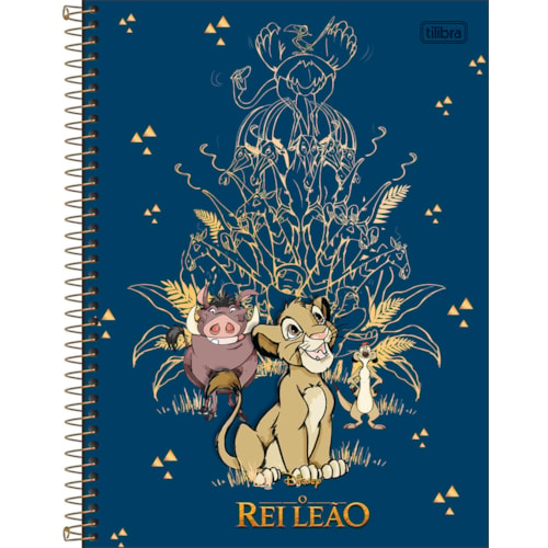 Caderno Espiral Universitário 1 Matéria Rei Leão Tilibra 80 Fls