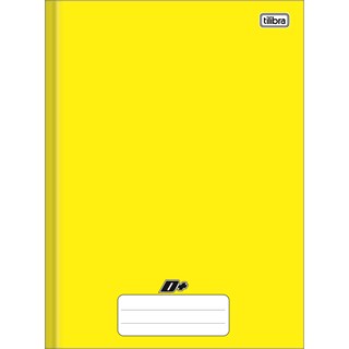 Caderno Linguagem Brochura Tilibra D+ Capa Dura Amarelo 48 Folhas