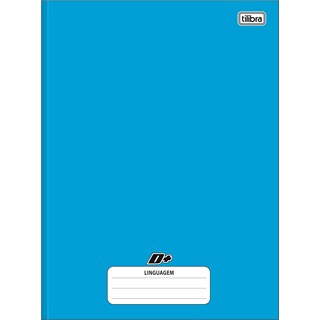 Caderno Linguagem Brochura Tilibra D+ Capa Dura Azul 48 Folhas