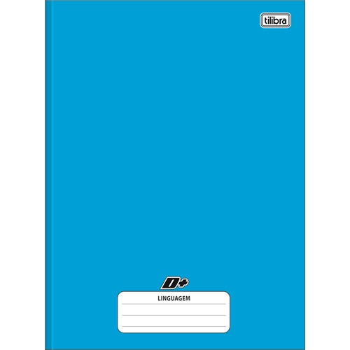 Caderno Linguagem Brochura Tilibra D+ Capa Dura Azul 96 Folhas
