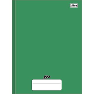 Caderno Linguagem Brochura Tilibra D+ Capa Dura Verde 96 Folhas