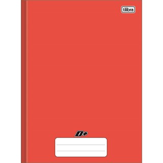 Caderno Linguagem Brochura Tilibra D+ Capa Dura Vermelho 96 Folhas