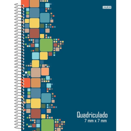 Caderno São Domingos Quadriculado Espiral 7mm 80Fl - Destro