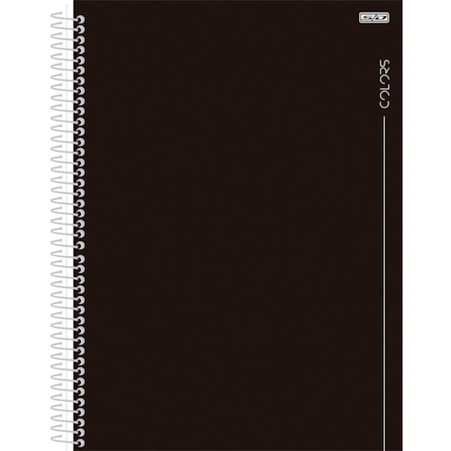 Caderno São Domingos Universitário Colors Preto 10Mt 160Fl