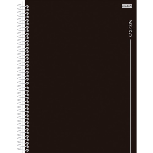 Caderno São Domingos Universitário Colors Preto 1Mt 80Fl