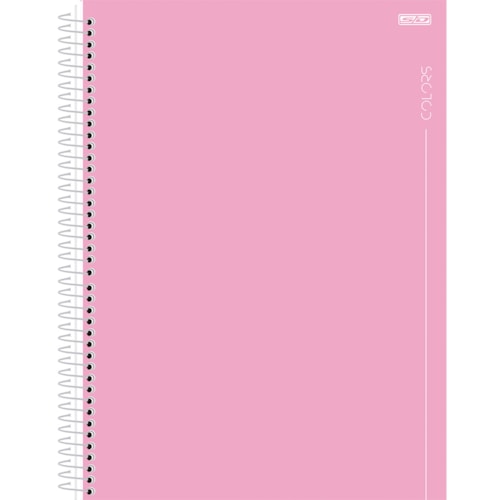 Caderno São Domingos Universitário Colors Rosa 10Mt 160Fl