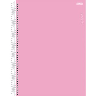 Caderno São Domingos Universitário Colors Rosa 1Mt 80Fl