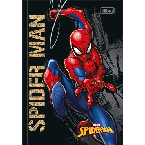 Caderno Spider Man Tilibra Capa Dura 1/4 Brochura 80 Folhas