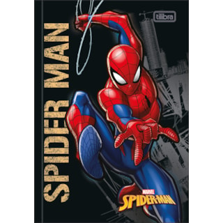 Caderno Spider Man Tilibra Capa Dura 1/4 Brochura 80 Folhas