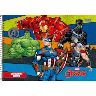 Caderno Tilibra Avengers de Cartografia e Desenho 80Fl