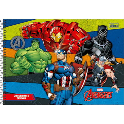 Caderno Tilibra Avengers de Cartografia e Desenho 80Fl