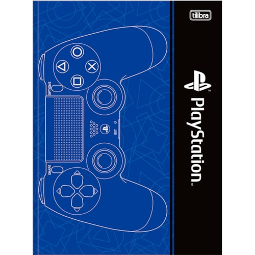 Caderno Tilibra Brochura Capa Dura PlayStation 1/4 80Fl