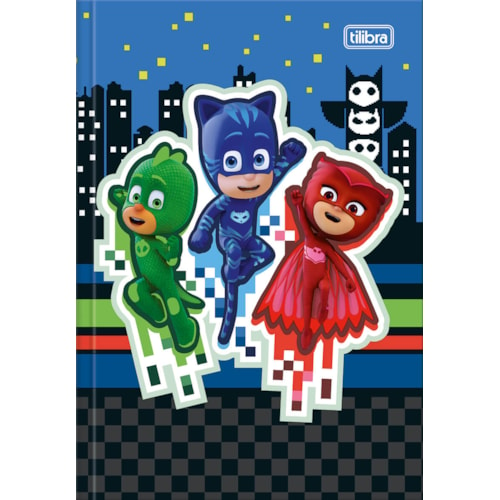 Caderno Tilibra Brochura Capa Dura Universitário PJ Masks 80 Folhas