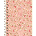 Caderno Tilibra Espiral 1/4 Jolie Class Capa Dura 80 Folhas