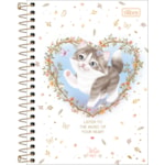 Caderno Tilibra Espiral 1/4 Jolie Pet Capa Dura 80 Folhas