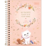 Caderno Tilibra Espiral 1/4 Jolie Pet Capa Dura 80 Folhas