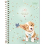 Caderno Tilibra Espiral 1/4 Jolie Pet Capa Dura 80 Folhas