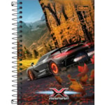 Caderno Tilibra Espiral Capa Dura 1/4 X-Racing 80 Folhas