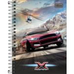 Caderno Tilibra Espiral Capa Dura 1/4 X-Racing 80 Folhas