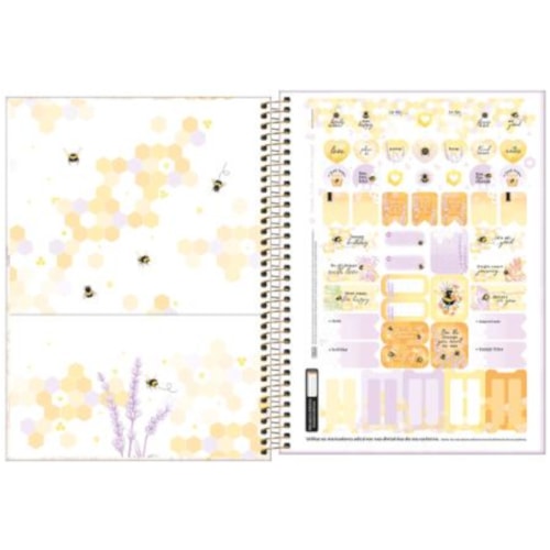 Caderno Tilibra Espiral Universitário Honey Bee 10 Matérias 160Fl