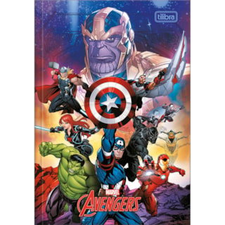 Caderno Tilibra Infantil Avengers Capa Dura 80 Folhas