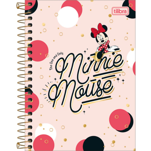 Caderno Tilibra Minnie Espiral 1/4 Capa Dura 80 Folhas