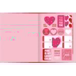 Caderno Tilibra Universitário Brochura Capa Dura Love Pink 96 Folhas