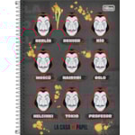Caderno Tilibra Universitário La Casa de Papel 1 Matéria 80Fl