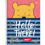 Caderno Universitário 1 Matéria Espiral Capa Dura Pooh Tilibra 80fls