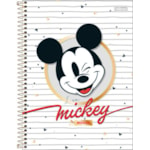 Caderno Universitário 1 MT Mickey Tilibra Espiral Capa Dura 80 Folhas