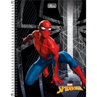 Caderno Universitário 10 Matérias Spider-Man Tilibra 160 Folhas