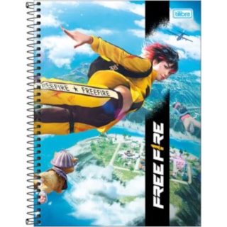 Caderno Universitário 16 Matérias Tilibra Free Fire 256 Folhas