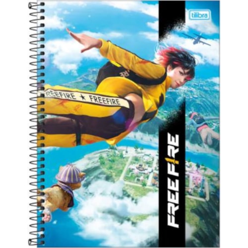 Caderno Universitário 16 Matérias Tilibra Free Fire 256 Folhas