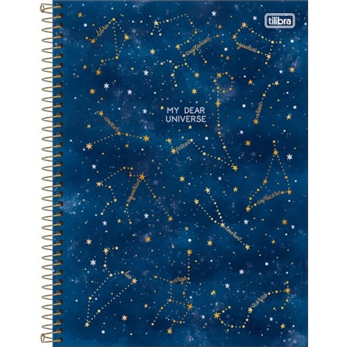 Caderno Universitário 16 MT Tilibra Espiral Capa Dura Magic 256 Folhas