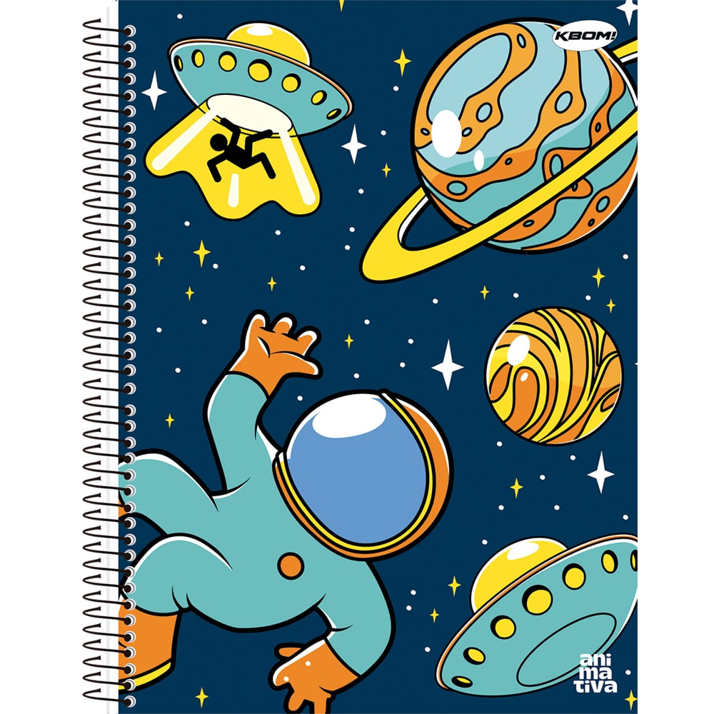 Caderno Universitário Animativa Kbom! Masculino 15 Matérias 300 Folhas ...