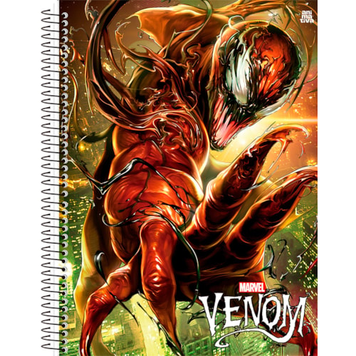 Caderno Universitário Animativa Venom 15 Matérias 240 Folhas